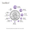 Picture of Beadsland 1440pcs Flat Back Crystal Rhinestones Round Gems for Nail Art and Craft Glue Fix, Violet,SS6,1.9-2.1mm