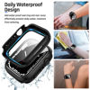 Picture of Goton 2 in 1 Waterproof Case for Apple Watch Screen Protector 40mm SE 2nd Gen Series 6 5 4 SE, 360 Protective Glass Face Cover Hard PC Bumper + Back Frame for iWatch 6 5 4 SE Accessories 40 mm, Black