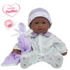 Picture of JC Toys La Baby Boutique African American 11 inch Small Soft Body Baby Doll dressed in Purple for Children 12 Months and older