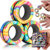 Picture of BUNMO Magnetic Rings Multicolored | Fidget Toys Adults | Magnetic Fidget Rings | Endless Hours of Fun | Spin, Connect & Play | Addictive Fidget Toy for Boys & Girls | Great Teen Gift