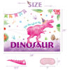 Picture of WERNNSAI Pin The Tail on The Dinosaur Game - Dino Theme Party Games for Girls Kids 21" x 28 " Dinosaur Poster 24 Pcs Pink Tails Watercolor Dinosaur Birthday Party Supplies