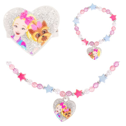 Picture of Luv Her Jojo Siwa and Bow - Girls Jewelry Set 3 Piece Princess Toys | Jewelry Set with Beaded Necklace for Girls - Toddler Bracelets and Girls Ring | Toddler Girl Toys | Kids Jewelry for Girls | Princess Dress up Ages 3+ Years