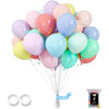 Picture of OWill 120pcs Pastel Balloons 12 Inches Macaron Latex Balloons, Helium Quality for Birthday Baby Shower Wedding Party Supplies Halloween Arch Garland Decoration