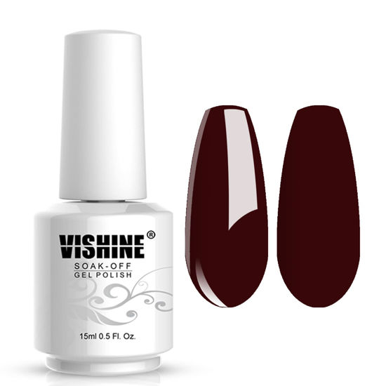 Picture of Vishine Gelpolish Professional UV LED Soak Off Varnish Color Gel Nail Polish Manicure Salon Dark Brown(1445)