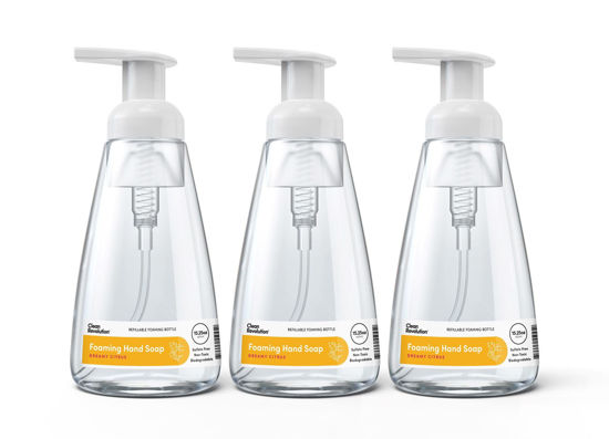 Picture of Clean Revolution Ready to Use Foaming Hand Soap | Three Pack | Jumbo 15.25oz Bottles | Gentle, Moisturizing & Eco-Friendly | Real Essential Oils | Dreamy Citrus, 15.25 Fl Oz (Pack of 3)