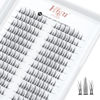 Picture of 14 Pairs Lash Clusters 364 PCS DIY Eyelash Extension D Curl Cluster Lashes Individual Lashes Cluster Lashes Wisps Reusable Eyelash Segments Professional Makeup for Self-application (Devil 01-D)