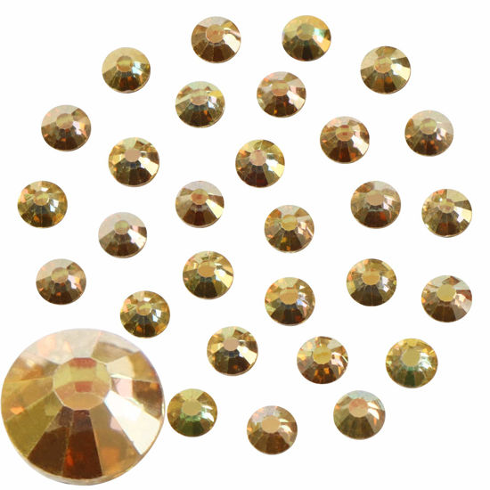 Picture of Jollin Glue Fix Crystal Flatback Rhinestones Glass Diamantes Gems for Nail Art Crafts Decorations Clothes Shoes(ss10 2880pcs, Metallic Sunshine)