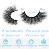 Picture of 3D Mink Lashes Fluffy False Eyelashes Natural Look Full Handmade Cat Eye Lashes Wispy Strip Eyelashes Pack by Kiromiro