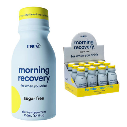 More Labs Morning Recovery, Patent-Pending After You Drink Rebound Shots  (Pack of 6), Original Lemon Flavor, Highly Soluble Liquid DHM, Milk  Thistle, Electrolytes Lemon (Original) 3.4 Fl Oz (Pack of 6)