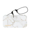 Picture of ThinOptics Universal Pod Case + Rectangular Reading Glasses, Gold Marble, 44mm + 2.5