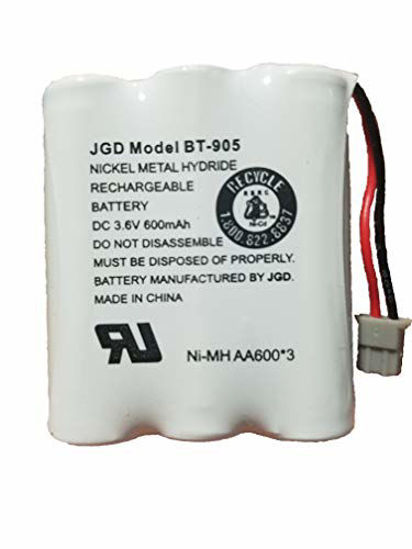 Picture of JGD BT-905 BT-800 BBTY0663001 Battery Compatible with Uniden BT905 BT800 BT-1006 BP-905BBTY-0444001 BBTY-0449001 Panasonic P-P501 P-P508 at&T 200 24032 Cordless Telephones