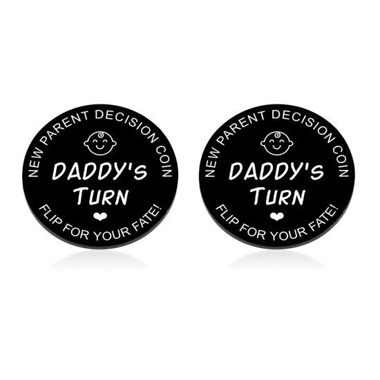 Picture of Doubled-Sided Prank Coin New Parent Gift for First Time New Mom Mommy to Be Mama Funny from Best Friend Sister Idea for Pregnancy Women Christmas Birthday Present