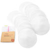 Picture of Organic Bamboo 3-Layers Nursing Breast Pads - 14 Washable Pads + Wash Bag - Breastfeeding Nipple Pad for Maternity - Reusable Nipplecovers for Breast Feeding (Soft White Lite, L 4.8")