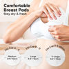 Picture of Organic Bamboo 3-Layers Nursing Breast Pads - 14 Washable Pads + Wash Bag - Breastfeeding Nipple Pad for Maternity - Reusable Nipplecovers for Breast Feeding (Soft White Lite, L 4.8")