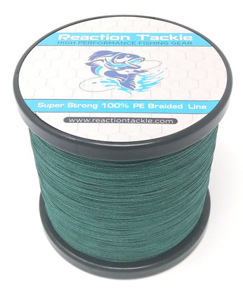 Picture of Reaction Tackle Braided Fishing Line Moss Green 80LB 1500yd