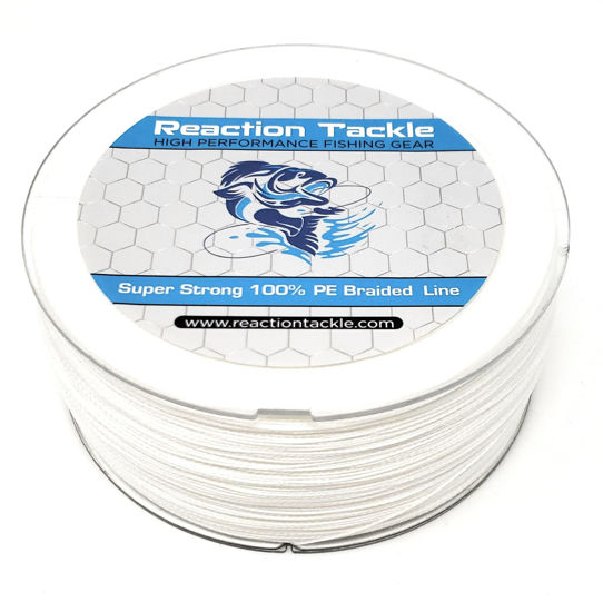 Reaction Tackle Braided Fishing Line White 20LB 500yd