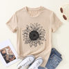 Picture of GLIGLITTR Women's Summer Sunflower T Shirt Cute Flower Graphic Loose Tees Crew Neck Short Sleeve Casual Tops (Khaki, XX-Large)