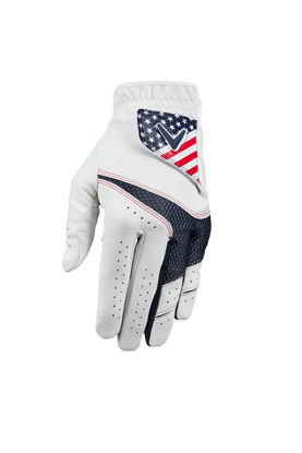 Picture of Callaway Golf Weather Spann Premium Synthetic Golf Glove (USA, Single, Cadet (Shorter Fingers), Large, Worn on Left Hand)