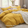 Picture of Bedsure Mustard Yellow Duvet Cover Full Size - Soft Prewashed Full Duvet Cover Set, 3 Pieces, 1 Duvet Cover 80x90 Inches with Zipper Closure and 2 Pillow Shams, Comforter Not Included