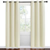 Picture of NICETOWN Kitchen Curtains for Decoration, Beige, 2 Panels, W42 x L78 inches, Thermal Insulated Grommet Room Darkening Draperies/Panels for Laundry