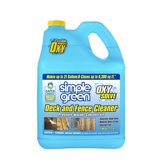 Picture of Simple Green Oxy Solve Deck and Fence Pressure Washer Cleaner, Colorless to Pale Straw, Unscented, 128 Fl Oz (Packaging May Vary)