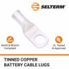 Picture of SELTERM 10pcs 8 AWG-1/4 Stud Tinned Copper Wire Lugs, Heavy Duty Battery Cable Ends,8 Gauge Ring Terminals, UL Battery Lugs Marine Grade Copper Eyelets Electrical Battery Terminal Connectors