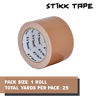 Picture of STIKK Duct Tape - Tan Duck Tape - 3 inch x 25 Yards - Heavy Duty Tape for Repairs, Household Projects - Duct Tape for Commercial HVAC and Construction - Effective Heavy Duty Waterproof Duct Tape