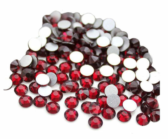 Picture of Jollin Glue Fix Flatback Rhinestones Glass Diamantes Gems for Nail Art Crafts Decorations Clothes Shoes(ss16 1440pcs,Dark Siam)