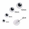 Picture of UPINS 300 Pcs Black Wiggle Googly Eyes with Self-Adhesive, 6mm 8mm 10 mm 12mm Mixed Packaging