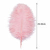 Picture of 24pcs Natural Lotus Pink Ostrich Feathers 10-12inch (25-30cm) for Wedding Party Centerpieces，Flower Arrangement and Home Decoration.