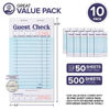 Picture of Stock Your Home Blue Guest Check Books for Servers (10 Pack) Server Note Pads, Waiter Checkbook, Food Receipt Book, Restaurant Order Pad, Paper Checks, Waitress Accessories, 500 Total Tickets