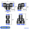 Picture of TAILONZ PNEUMATIC 10mm od Push to Connect Fittings Pneumatic Fittings Kit 5 Spliters+5 Elbows+5 tee+5 Straight (20 pcs)