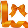 Picture of LEEQE Double Face Autumn Orange Satin Ribbon 7/8 inch X 25 Yards Polyester Autumn Orange Ribbon for Gift Wrapping Very Suitable for Weddings Party Invitation Decorations and More