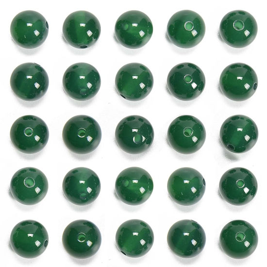 Picture of NCB 6mm Original Green Agate Loose Semi Precious Beads Round Smooth Gemstones SpacerBeads for Jewelry Making 100PCS (6mm 100Beads, Green Agate)