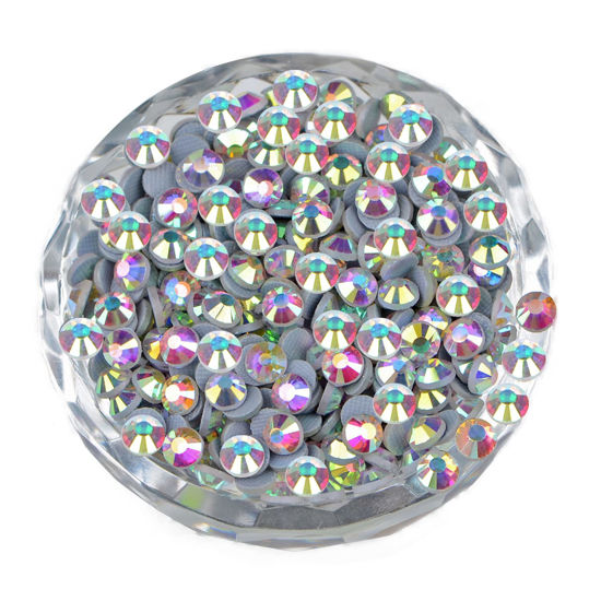 Picture of LPBeads 3000 Pieces SS16 Clear AB Hotfix Rhinestones Flatback Round Crystal Glass Rhinestones Gems for Crafts Nail Face Art Clothes Shoes Bags DIY