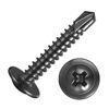 Picture of Wensilon (200Pcs)#8×1” for Sheet Metal Self-Tapping Screws 410 Black Stainless Steel Truss Head High-Strength Quick Tapping