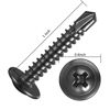 Picture of Wensilon (200Pcs)#8×1” for Sheet Metal Self-Tapping Screws 410 Black Stainless Steel Truss Head High-Strength Quick Tapping