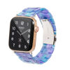 Picture of HOPO Compatible With Apple Watch Band 38mm 40mm 42mm 44mm Thin Light Resin Strap Bracelet With Stainless Steel Buckle Replacement For iWatch Series 8 7 6 5 4 3 2 1 SE (Phantom Blue/Silver,38/40/41mm)