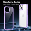 Picture of CASEKOO Crystal Clear for iPhone 14 Case & iPhone 13 Case, [Not Yellowing] [Military Grade Drop Protection] Shockproof Protective Phone Case 6.1 inch 2022 Purple