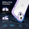 Picture of CASEKOO Crystal Clear for iPhone 14 Case & iPhone 13 Case, [Not Yellowing] [Military Grade Drop Protection] Shockproof Protective Phone Case 6.1 inch 2022 Purple