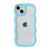 Picture of Caseative Cute Curly Wave Frame Shape Shockproof Soft Compatible with iPhone Case (Blue,iPhone 13 Pro)