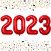 Picture of GOER 42 Inch 2023 Red Foil Number Balloons for 2023 New Year Eve Festival Party Supplies Graduation Decorations