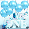 Picture of Big, Metallic Blue Balloons Set - 22 Inch, Pack of 6 | 360 Degree 4D Sphere Blue Mylar Balloons for Baby Shower, Gender Reveal | Baby Blue Metallic Balloons | Sky Blue Foil Balloons for Birthday Party