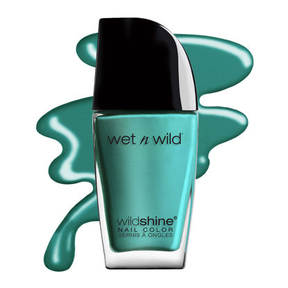 Picture of wet n wild Wild Shine Nail Polish, Teal Blue Be More Pacific, Nail Color