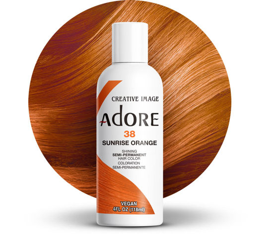 Picture of Adore Semi Permanent Hair Color - Vegan and Cruelty-Free Hair Dye - 4 Fl Oz - 038 Sunsine Orange (Pack of 1)