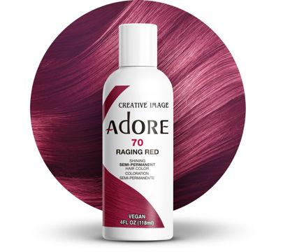 Picture of Adore Semi Permanent Hair Color - Vegan and Cruelty-Free Hair Dye - 4 Fl Oz - 070 Raging Red (Pack of 1)