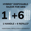 Picture of BIC Flex 5 Hybrid Disposable Razors for Men, 1 Handle and 6 Cartridges With 5 Blades, 7 Piece Razor Set for Men