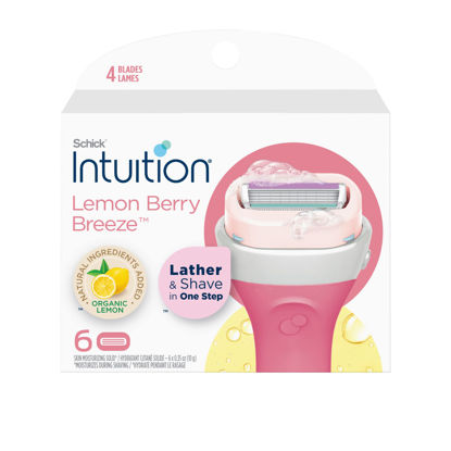 Picture of Schick Intuition Refill, Lemon Berry Breeze Razors for Women | Intuition Razor Blades Refill with Organic Lemon, 6 Count Razor Refills