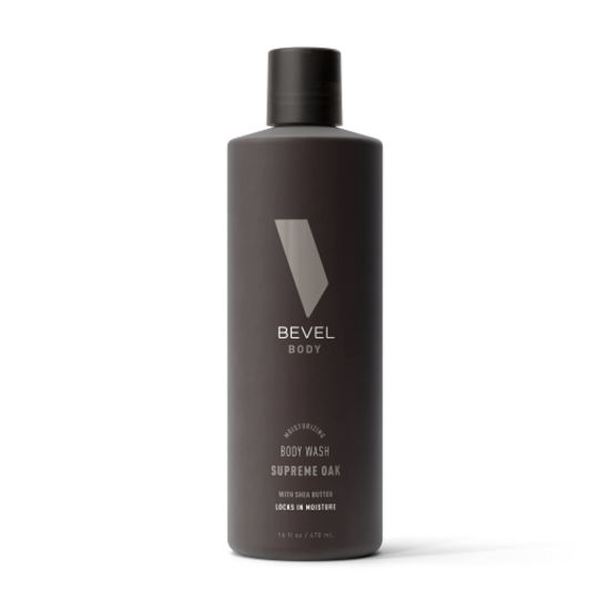 Picture of Bevel Moisturizing Body Wash for Men - Supreme Oak Scent with Shea Butter, Vitamin B, and Coconut Oil, 16 Oz