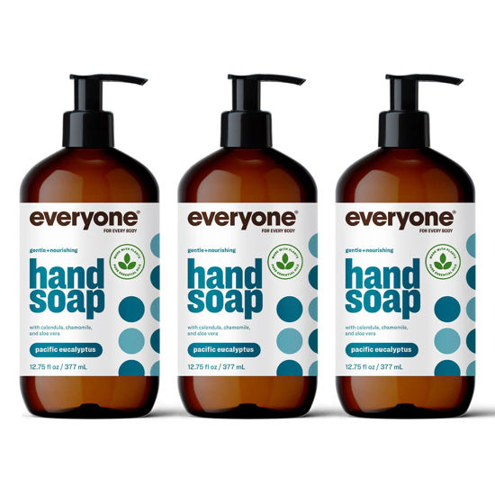 Picture of Everyone Liquid Hand Soap, 12.75 Ounce (Pack of 3), Pacific Eucalyptus, Plant-Based Cleanser with Pure Essential Oils